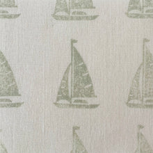 Load image into Gallery viewer, Sail boat recycled linen
