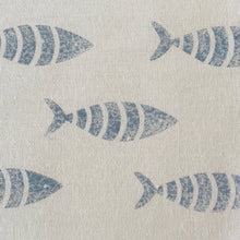 Load image into Gallery viewer, Mackerel splash recycled linen
