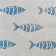 Load image into Gallery viewer, Mackerel splash recycled linen
